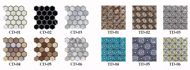 Self-adhesive rectangular removable self-adhesive tile backsplash