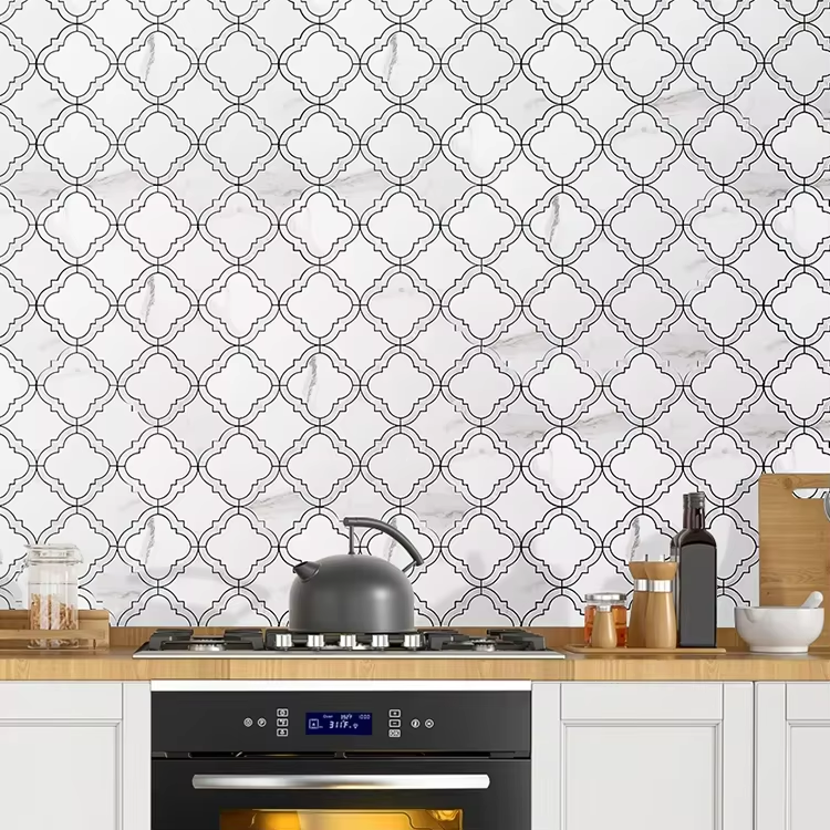 Self-adhesive rectangular removable self-adhesive tile backsplash