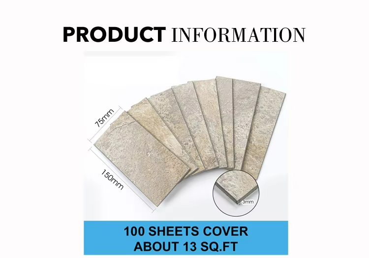 Self-adhesive rectangular removable self-adhesive tile backsplash