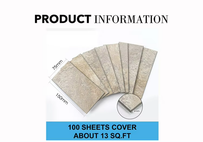 Self-adhesive rectangular removable self-adhesive tile backsplash Main Image