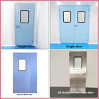 Modern Industrial Aseptic Swing Door for Pharma Dust Resistant Airtight Structure Manual Opening Stainless Steel Interior Door