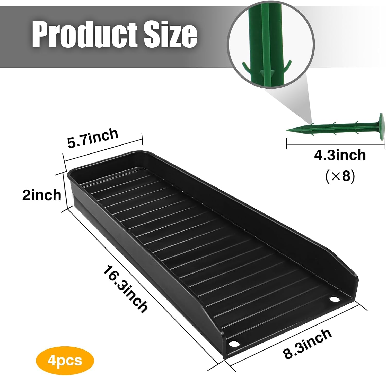 Rain-Gutter Downspout Splash Block