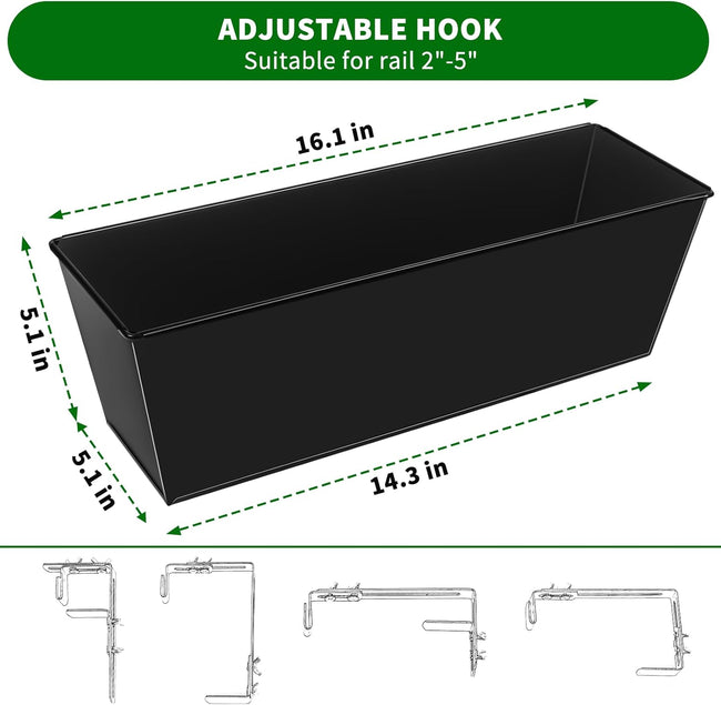 Railing Planter for Outdoor Plants Main Image