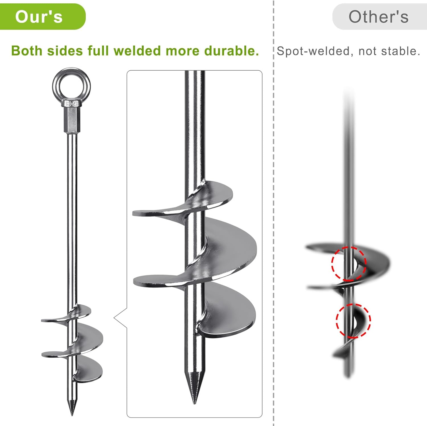 Ground Anchors Screw in Heavy Duty