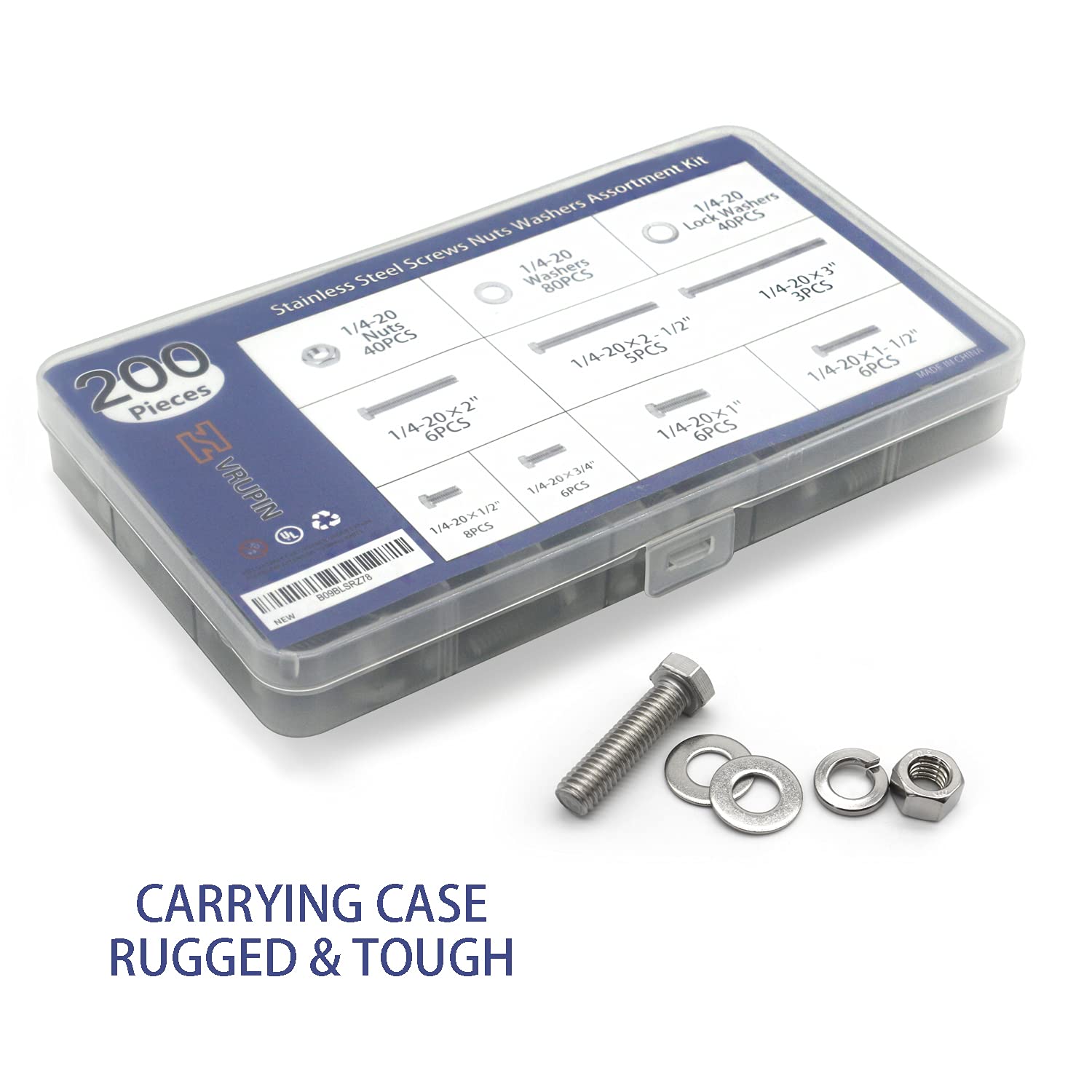 200PCS Nuts and Bolts