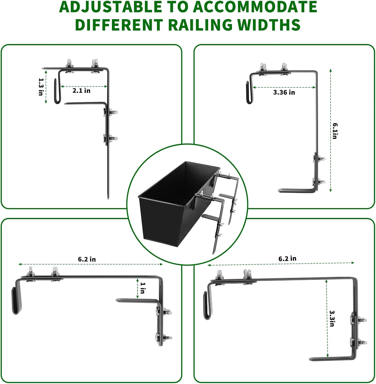 Railing Planter for Outdoor Plants