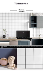 Large White Marble Tile Wall Stickers