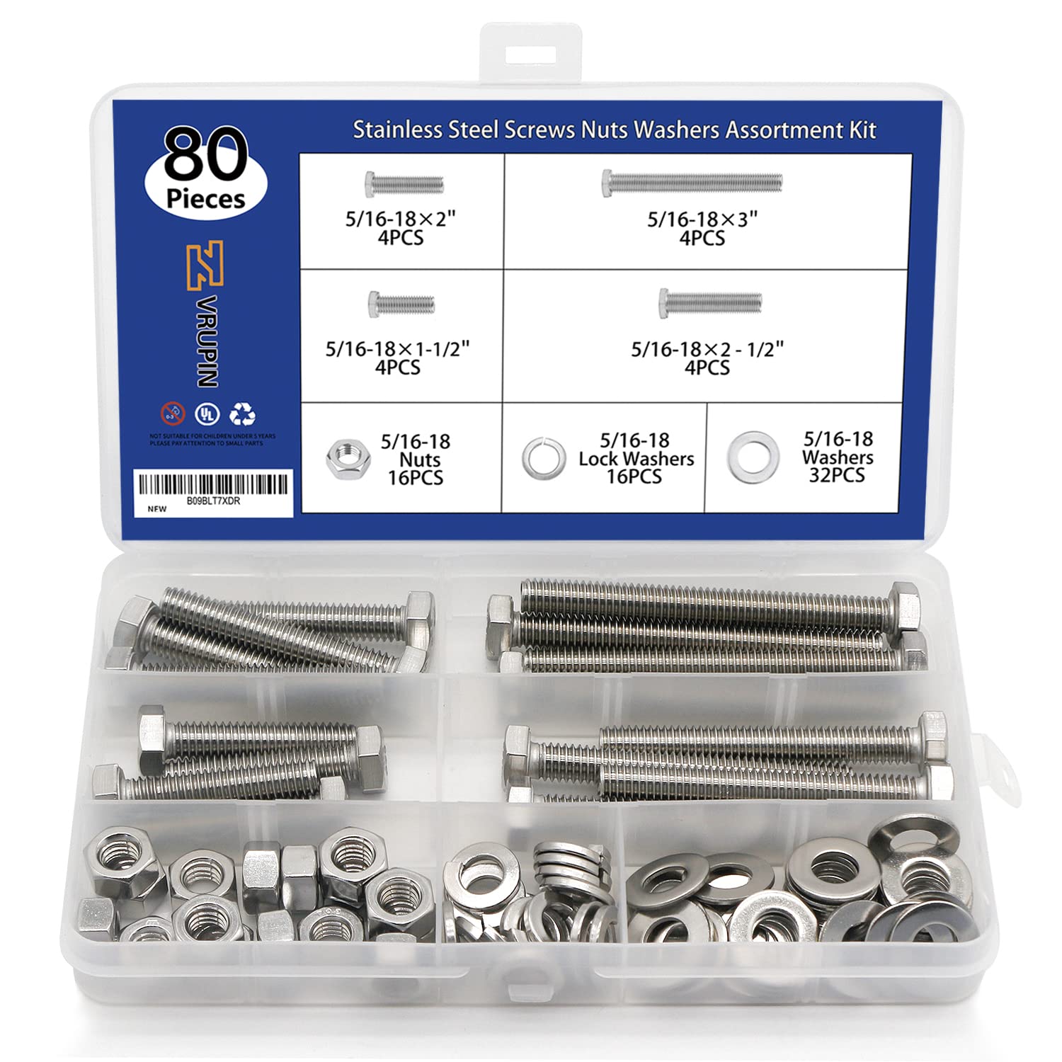 200PCS Nuts and Bolts
