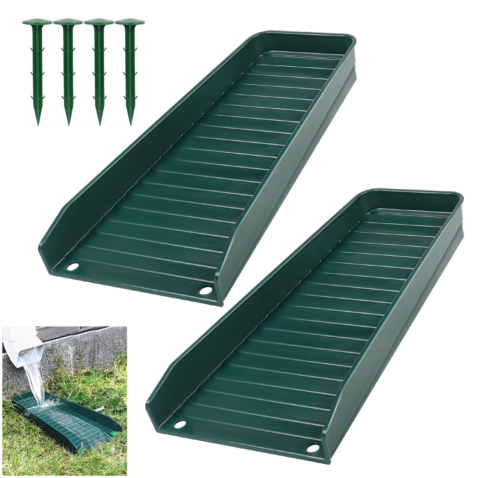 Rain-Gutter Downspout Splash Block