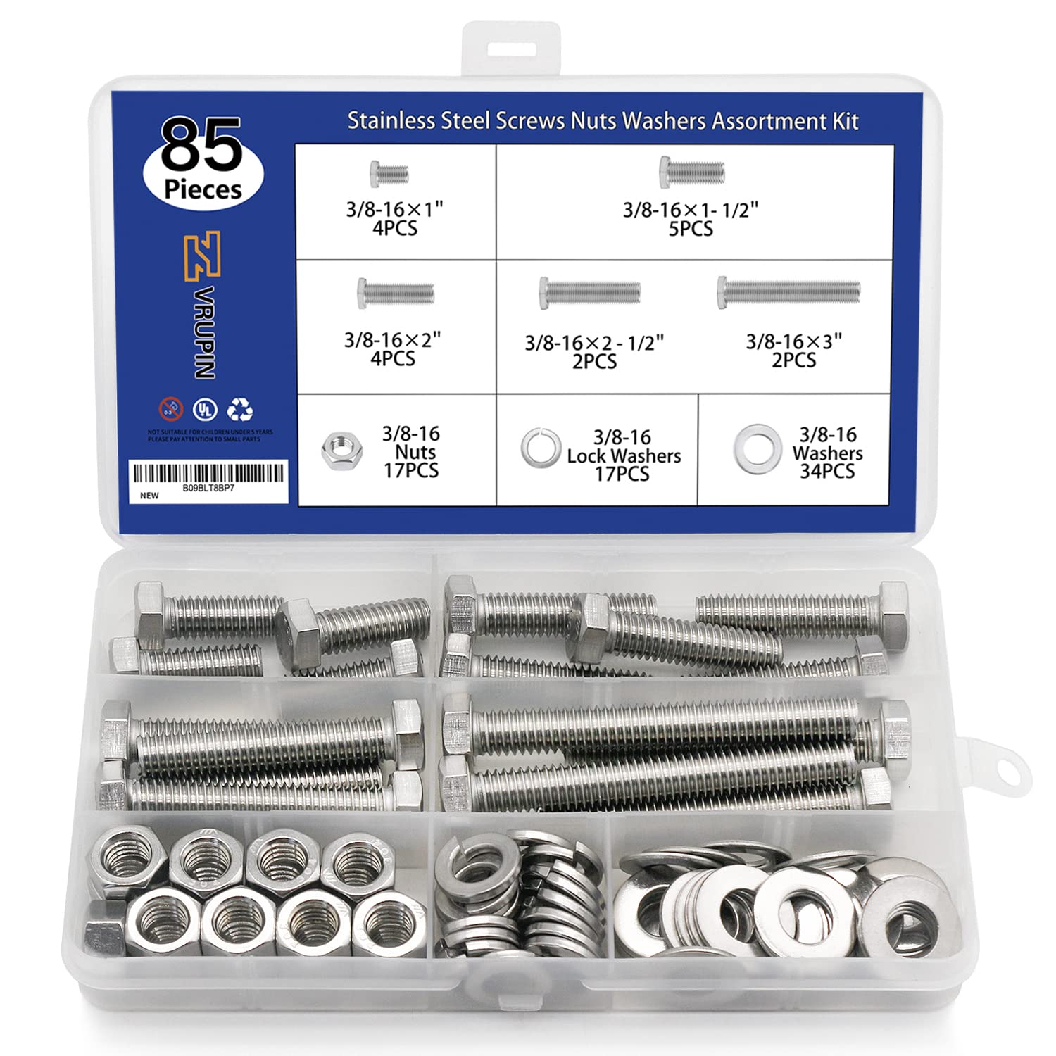 200PCS Nuts and Bolts