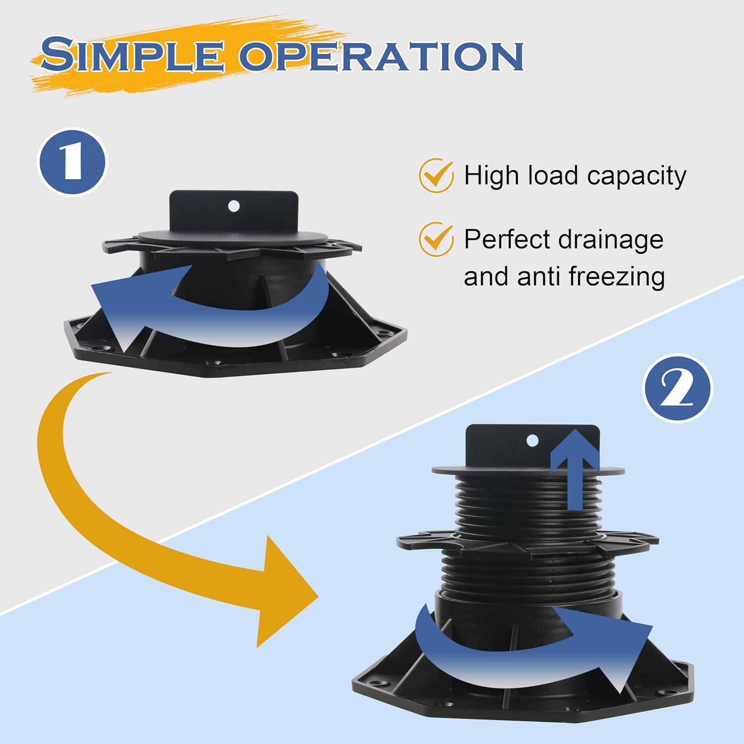 Adjustable Deck Support Pedestal