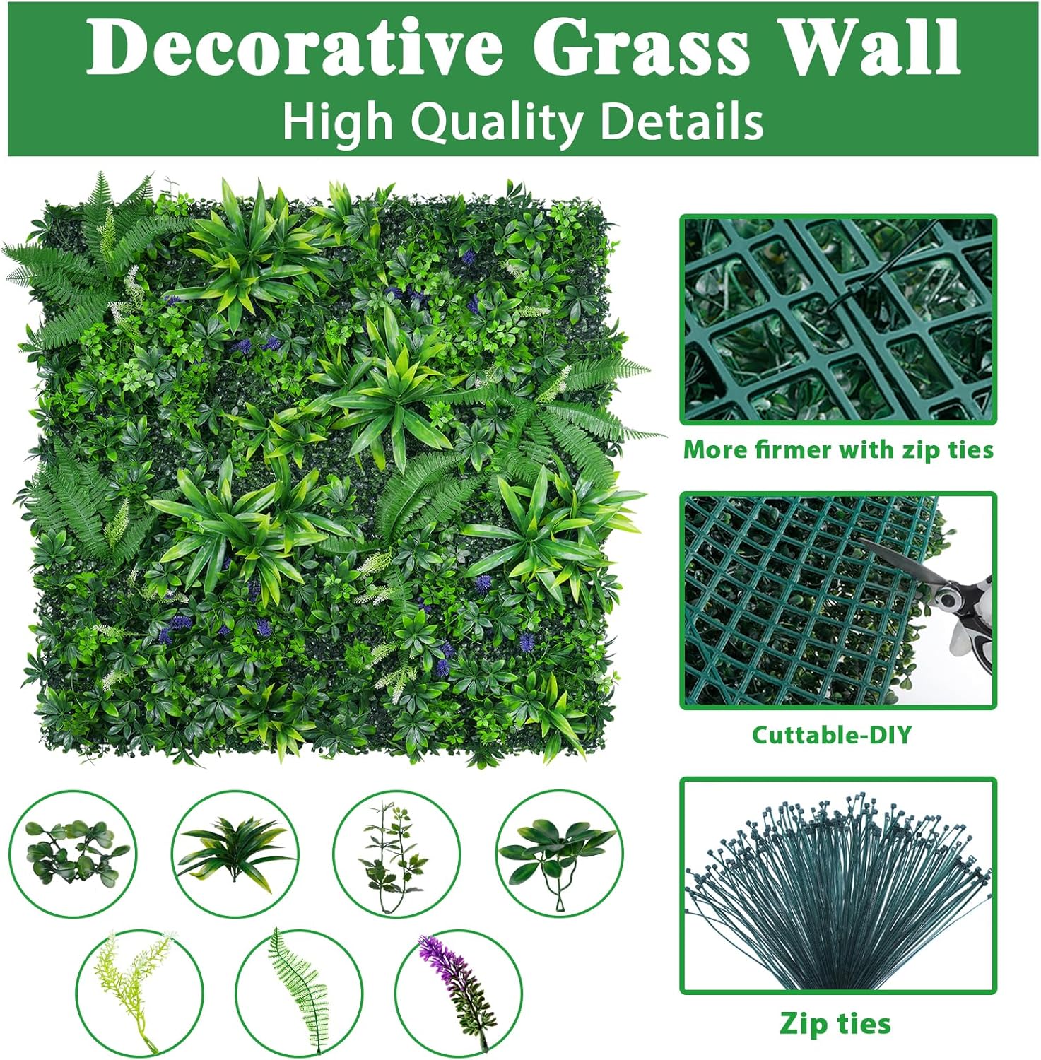 Artificial Hedge Panels Greenery Wall