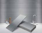 Peel and Stick Stainless Steel Metal Backsplashes
