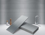 Peel and Stick Stainless Steel Metal Backsplashes