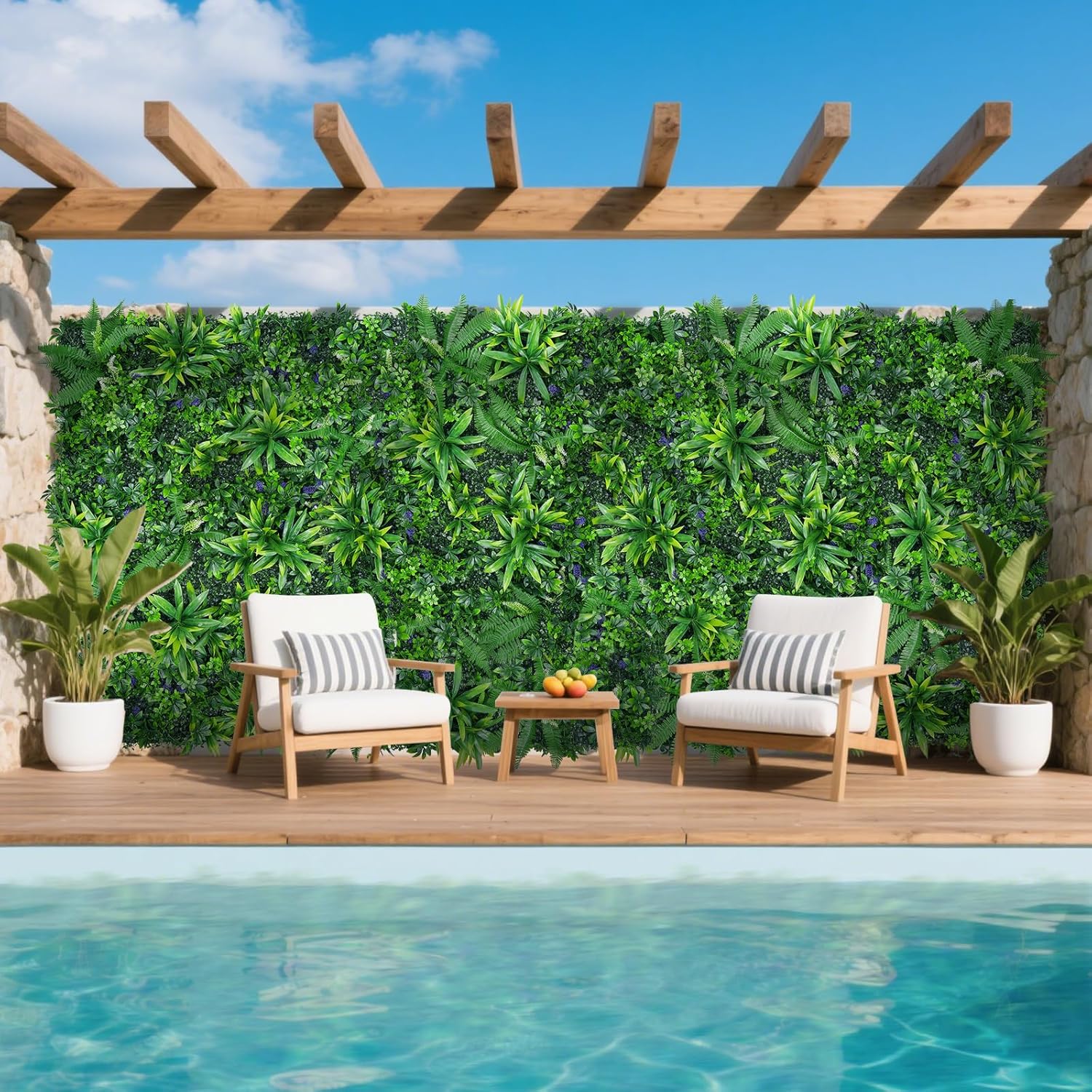 Artificial Hedge Panels Greenery Wall
