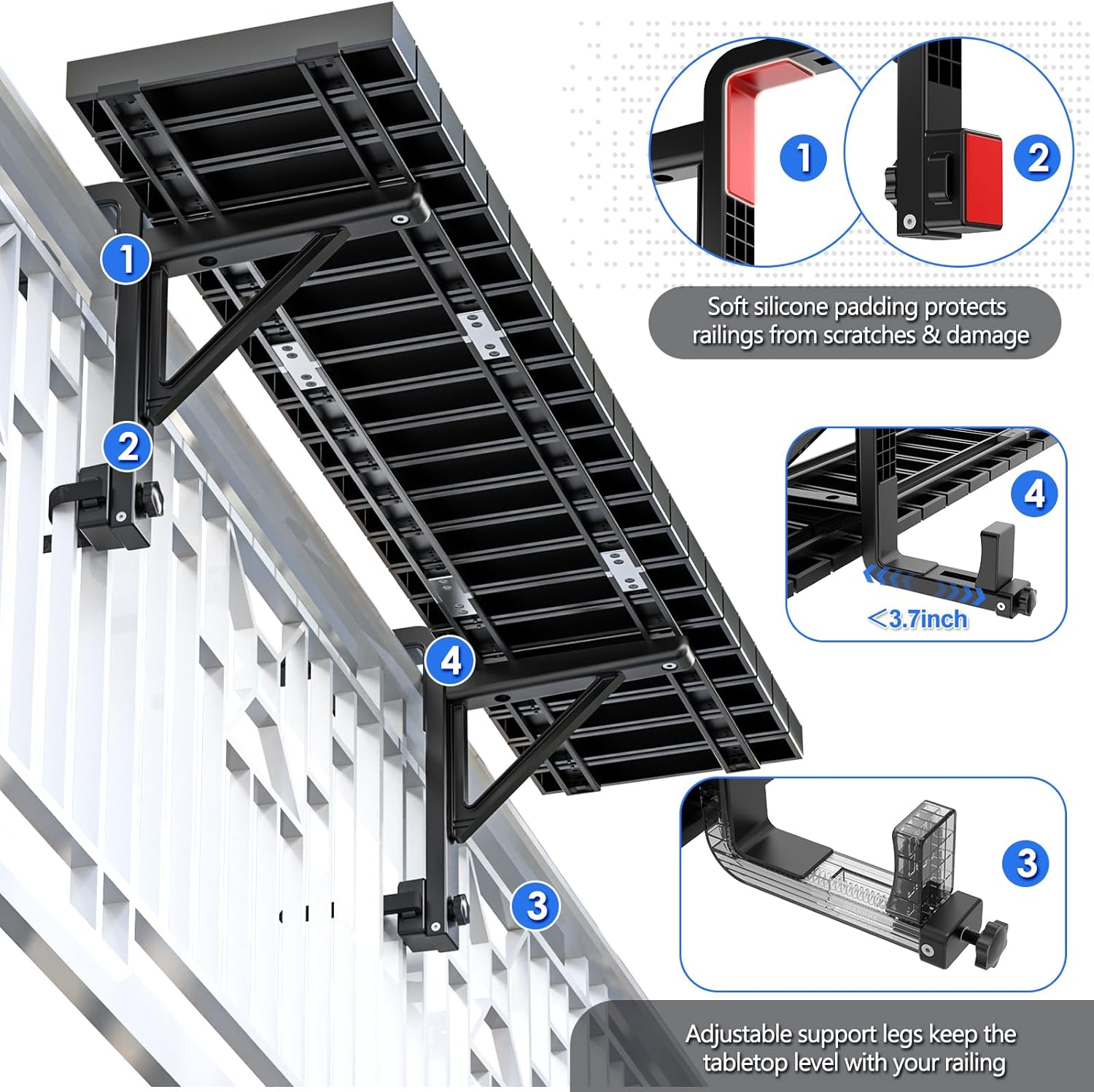 Balcony Bar Table for Railings