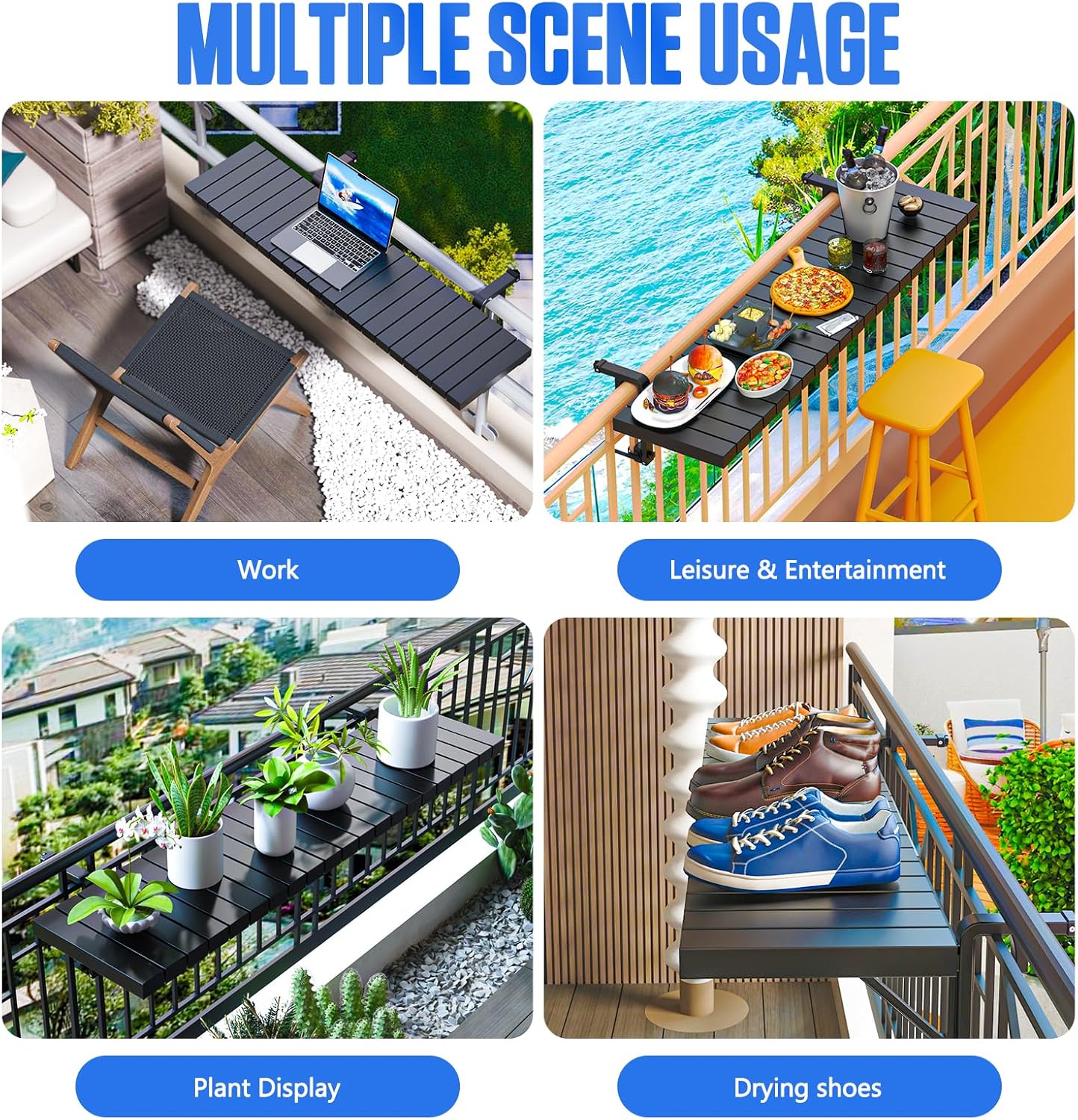 Balcony Bar Table for Railings