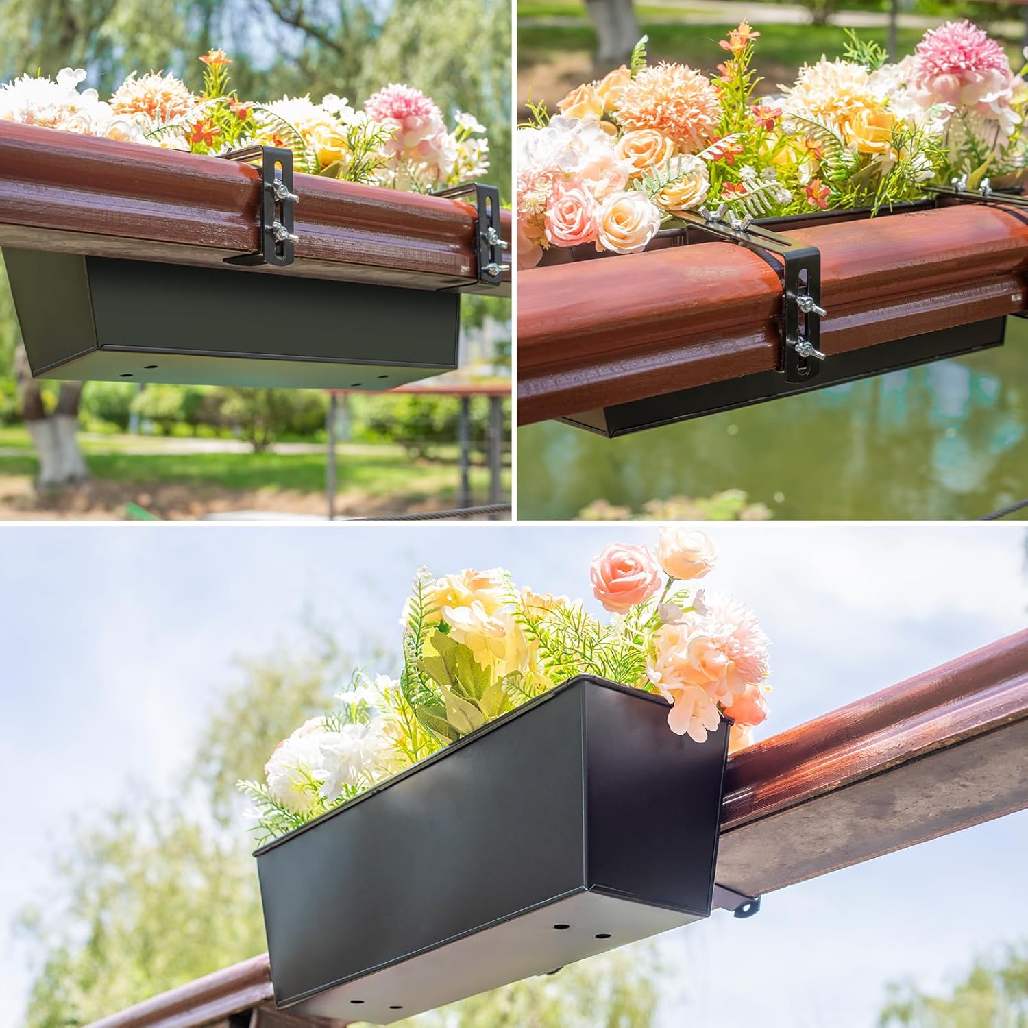 Railing Planter for Outdoor Plants