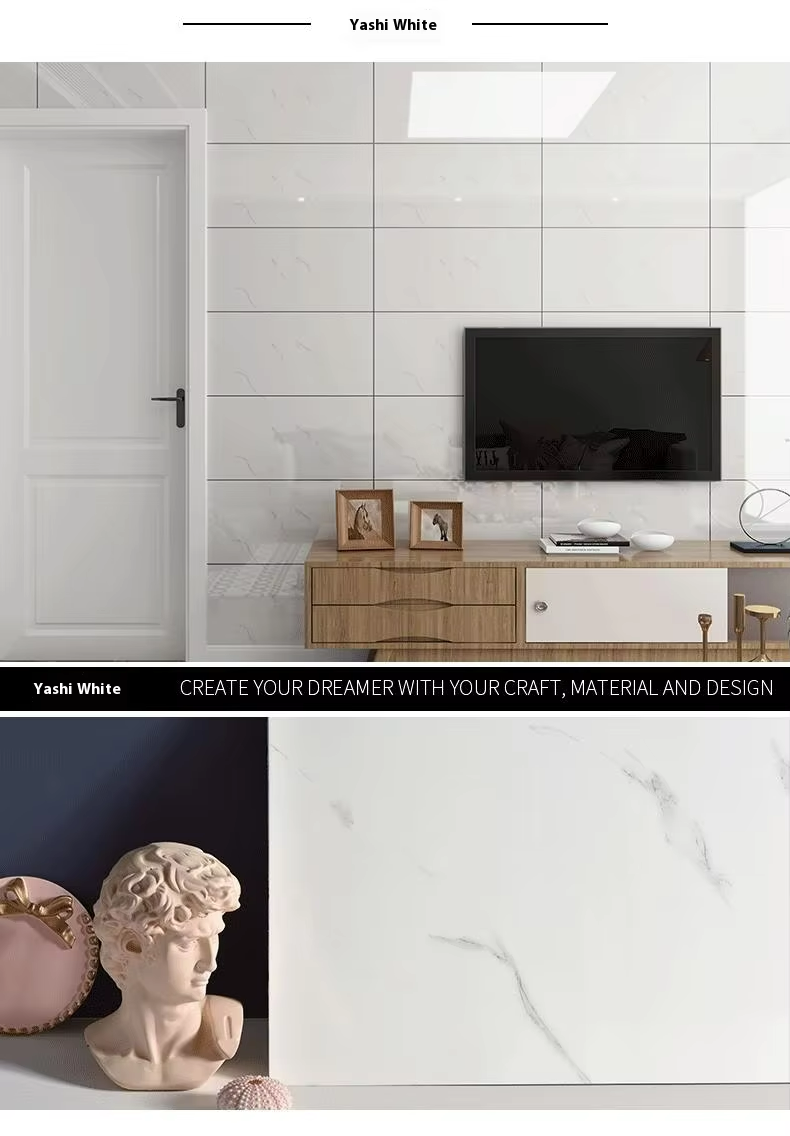 Large White Marble Tile Wall Stickers