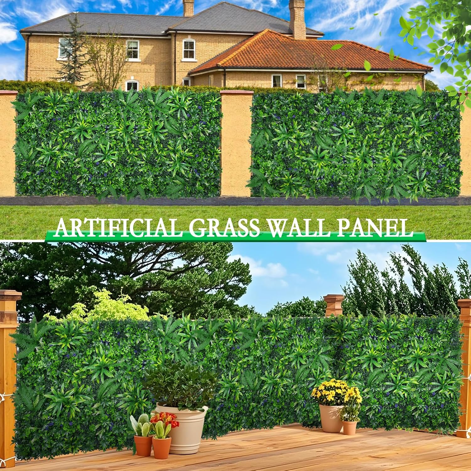 Artificial Hedge Panels Greenery Wall
