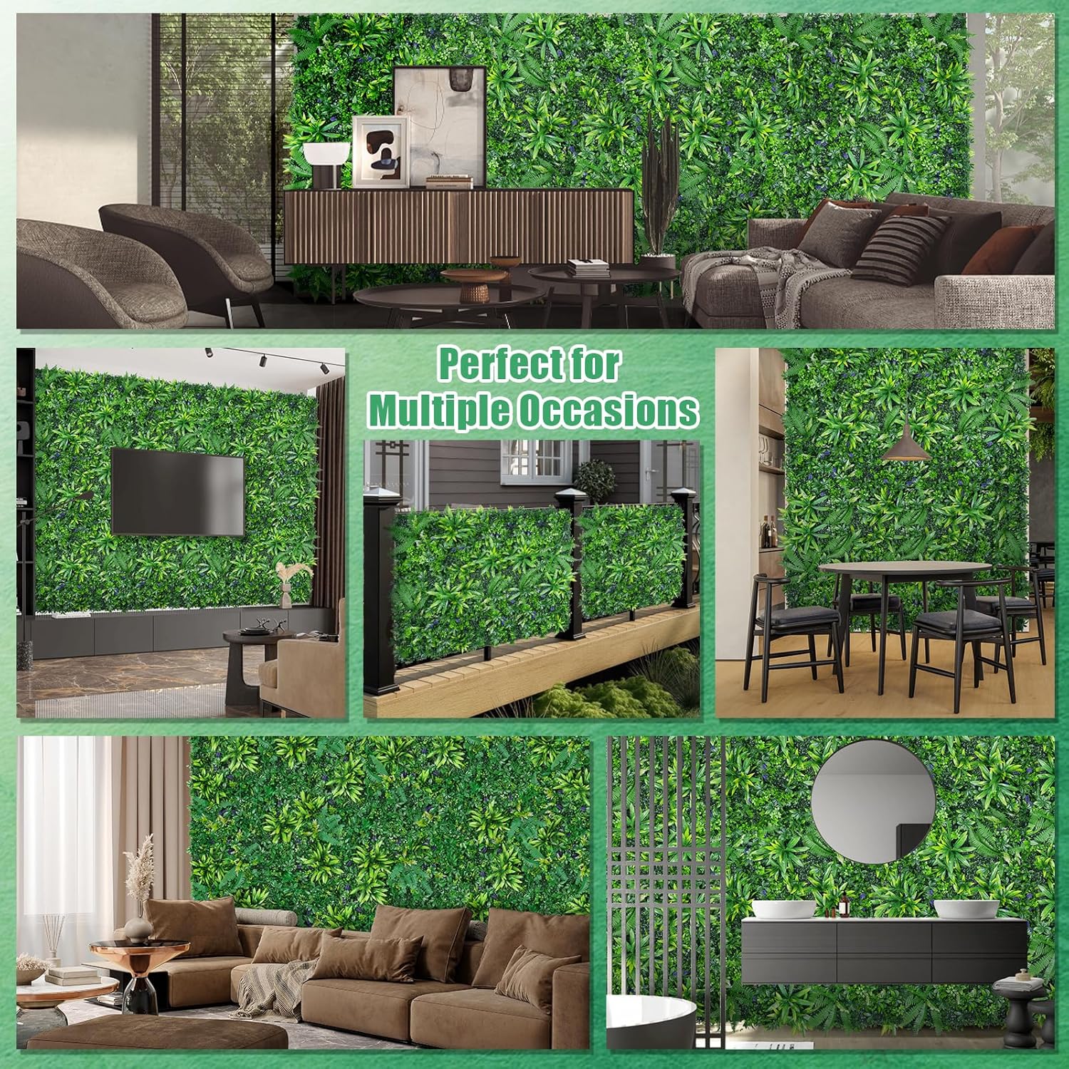 Artificial Hedge Panels Greenery Wall