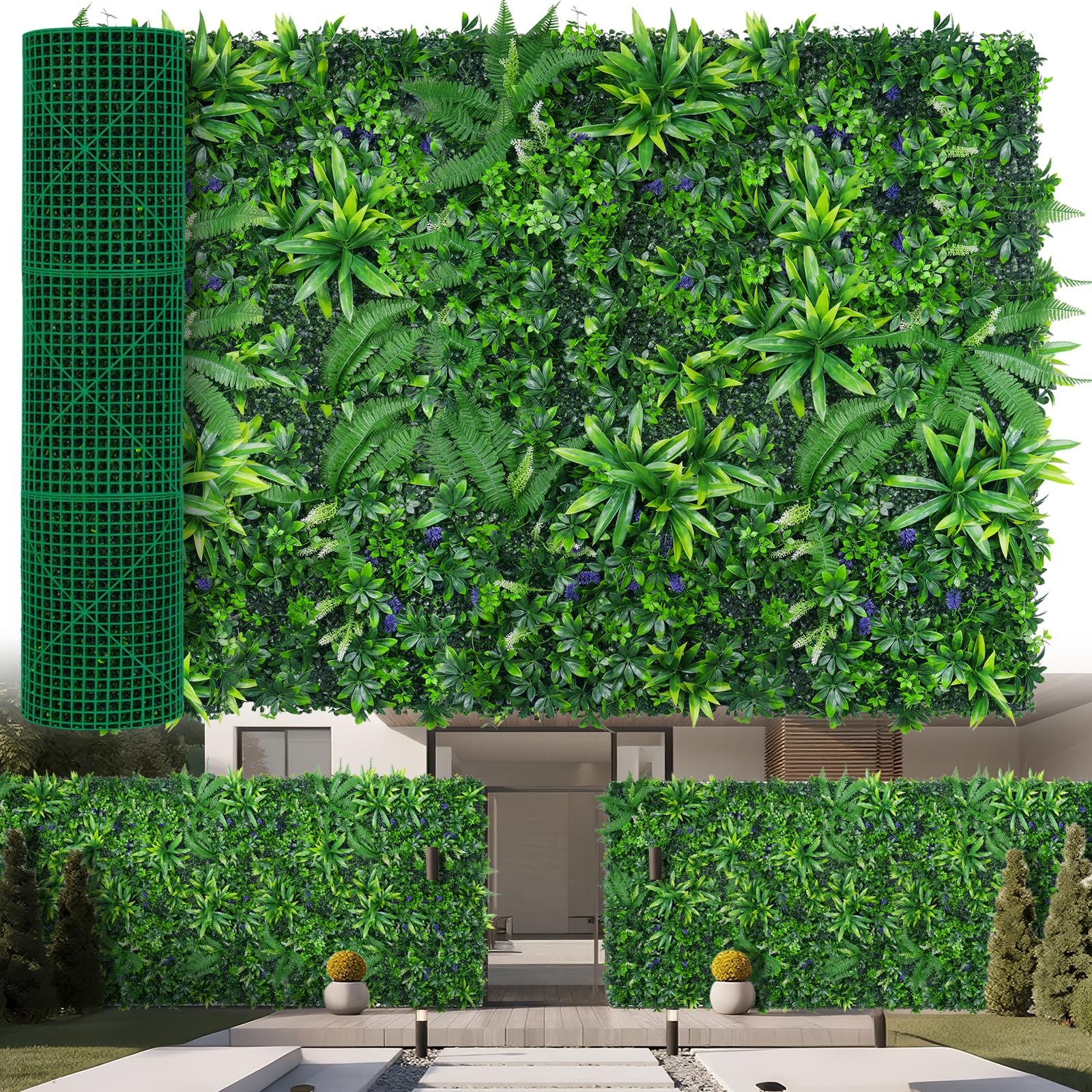 Artificial Hedge Panels Greenery Wall