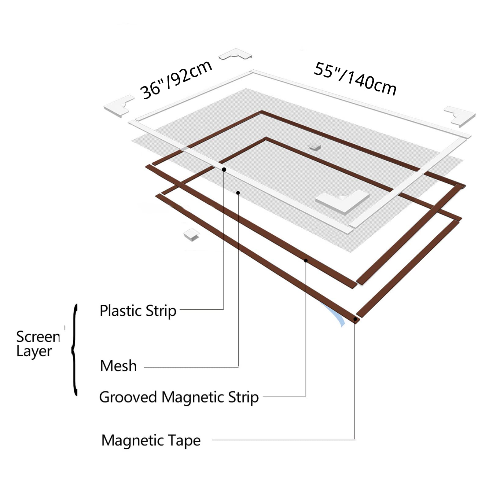 adjustable DIY window screen