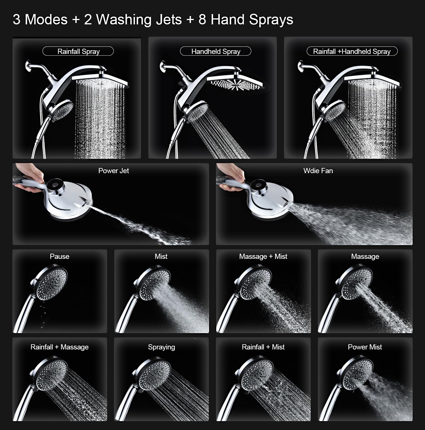 High Pressure Rain Shower Head