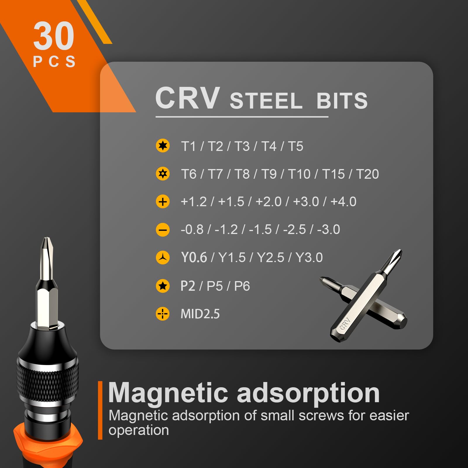 40Pcs Small Precision Screwdriver Set